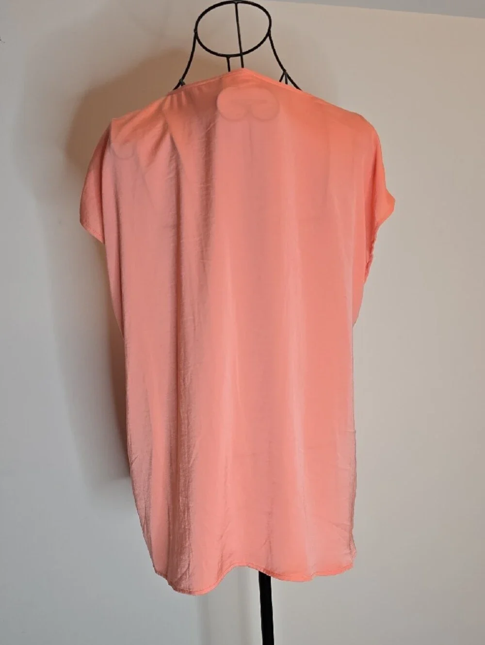Michael Kors Coral Pink Surplice Short Sleeve Blouse